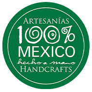 artesanías 100% México hecho a mano logo